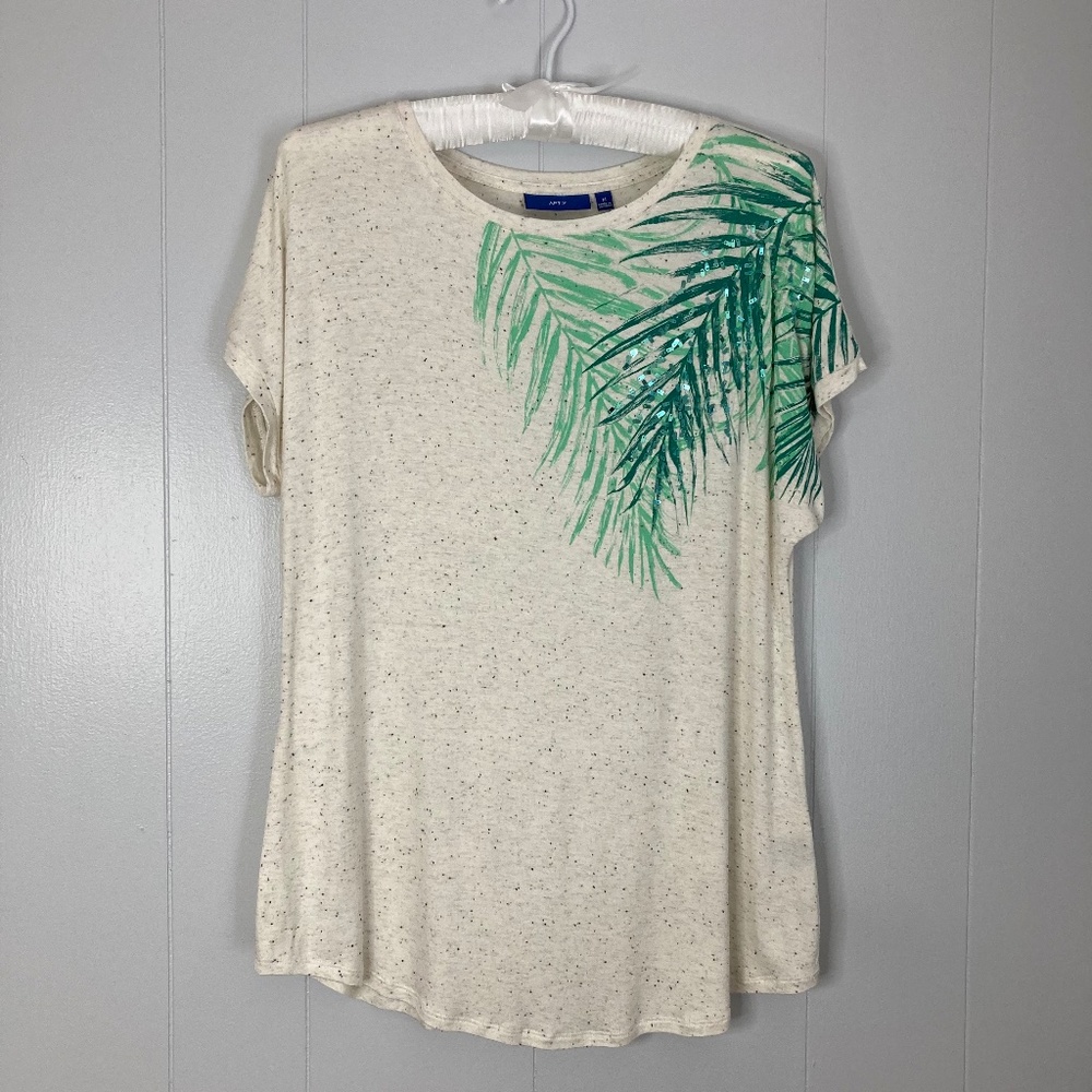 Apt 9 Capped Sleeve Tee Shirt Women’s Size Medium
